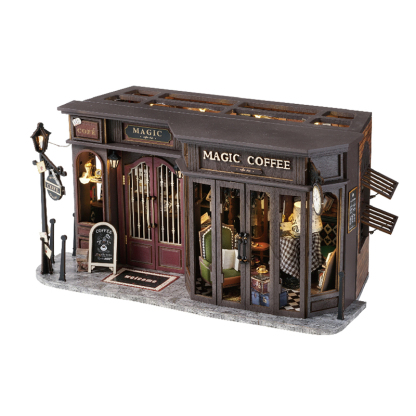 Vintage Coffee Shop DIY Miniature Kit-Book Nook World