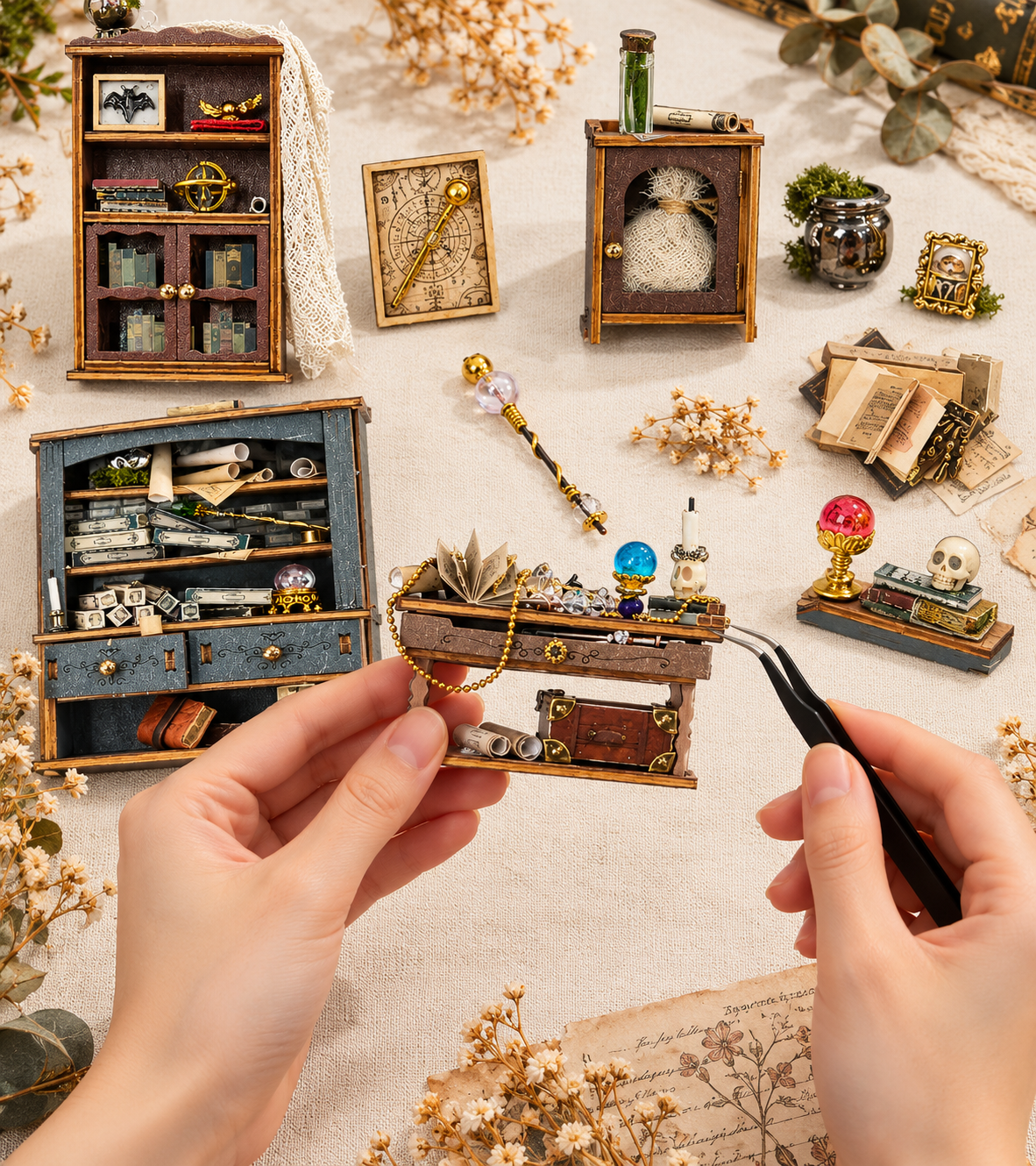 Magic Shop DIY Book Nook Kit (SQ-114) build detail