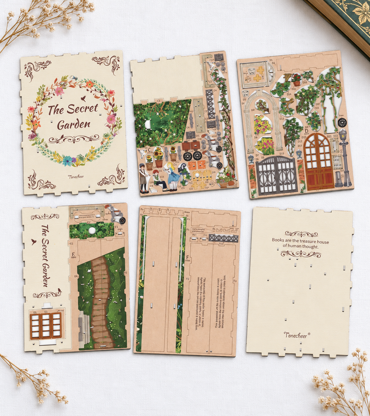 Detalle de montaje de Kit para crear un rincón de lectura en casa con El Jardín Secreto