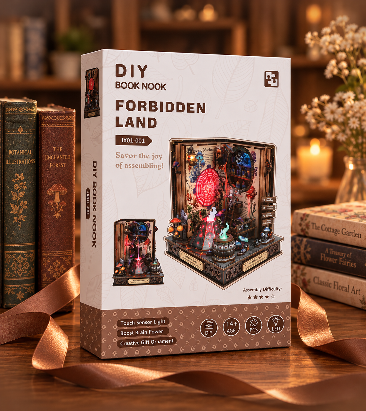 Forbidden Land DIY Book Nook Kit build detail
