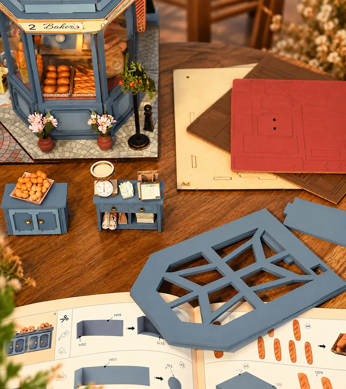 French Bakery DIY Miniature Kit build detail