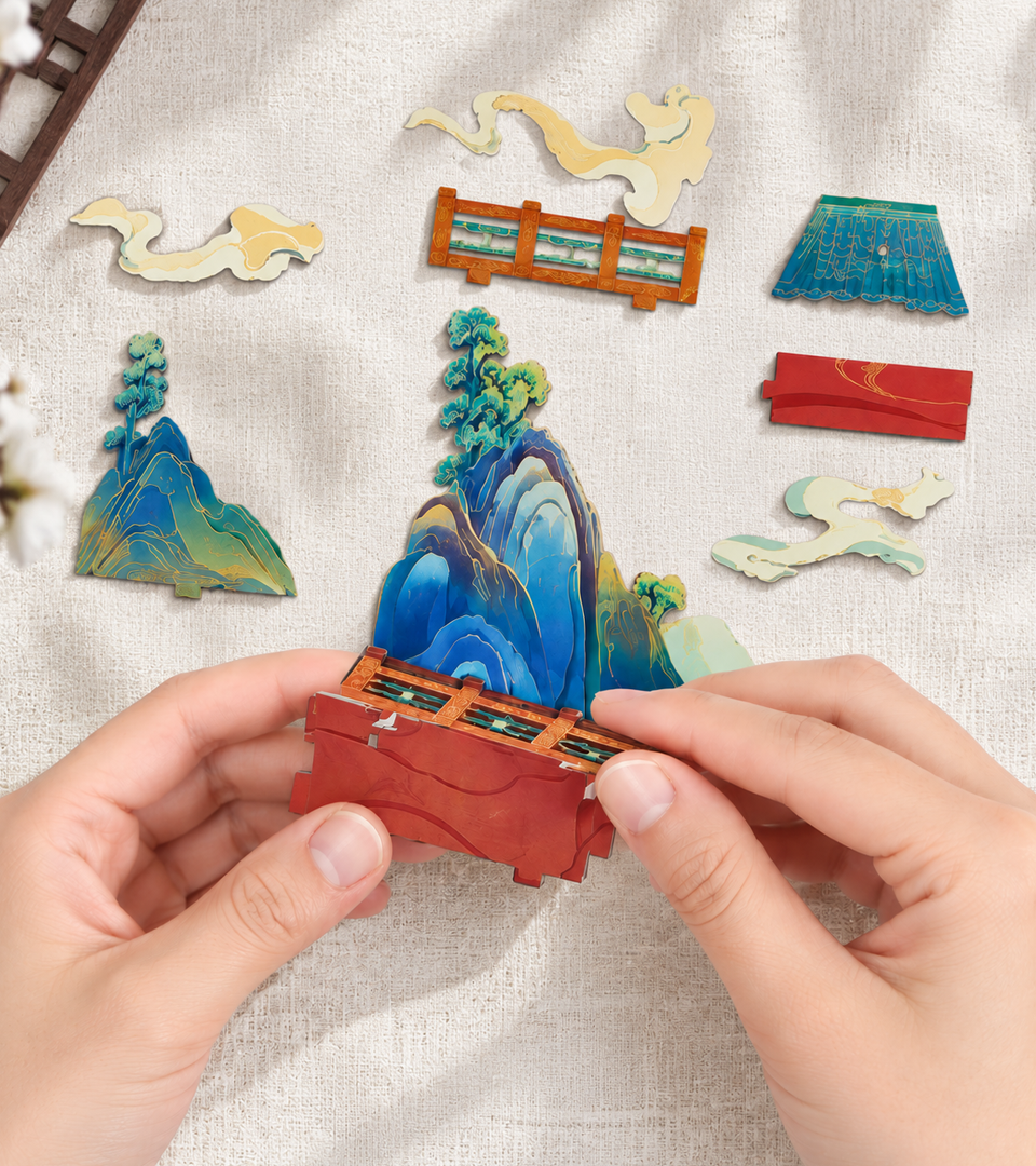 Dancing In The Sky DIY Book Nook Kit build detail