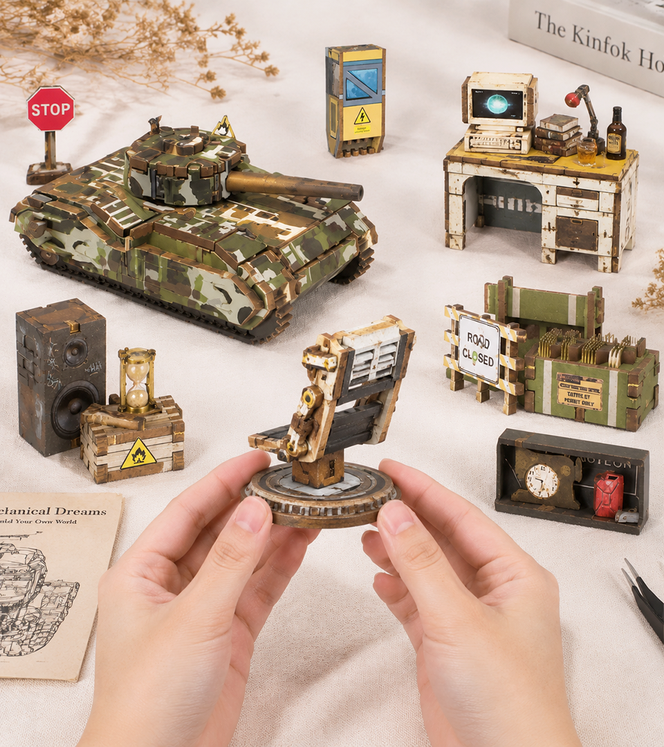 Military Base DIY Book Nook Kit build detail