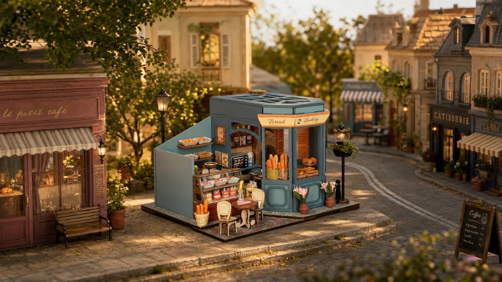 A Quiet Morning at the Parisian Bakery
