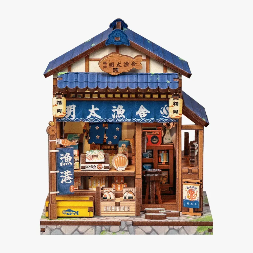 Fukuoka Mentaiko Kitchen DIY Mini House Kit l DIY Miniature Kit build details