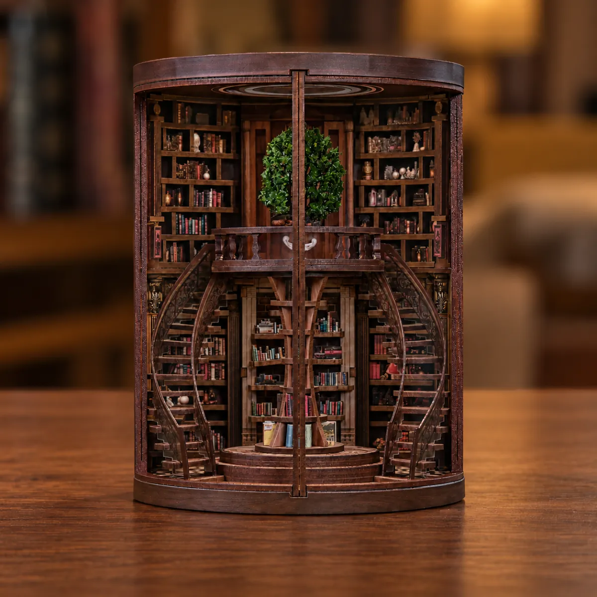 Wisdom Rings DIY Book Nook Kit with lights off