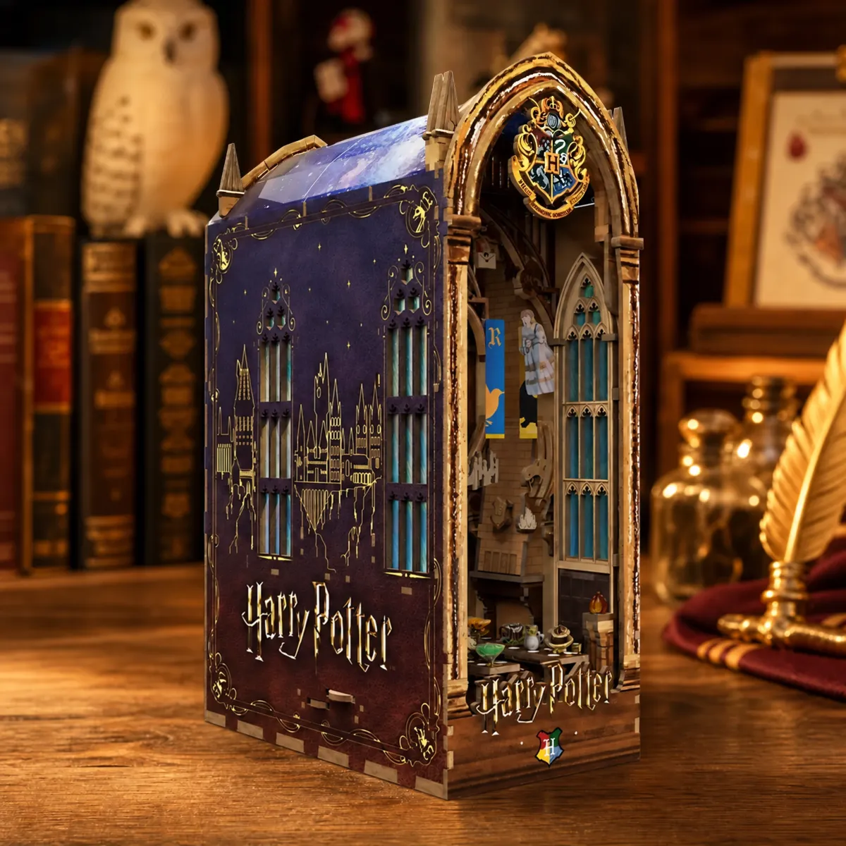 Magic Auditorium DIY Book Nook Kit with lights off