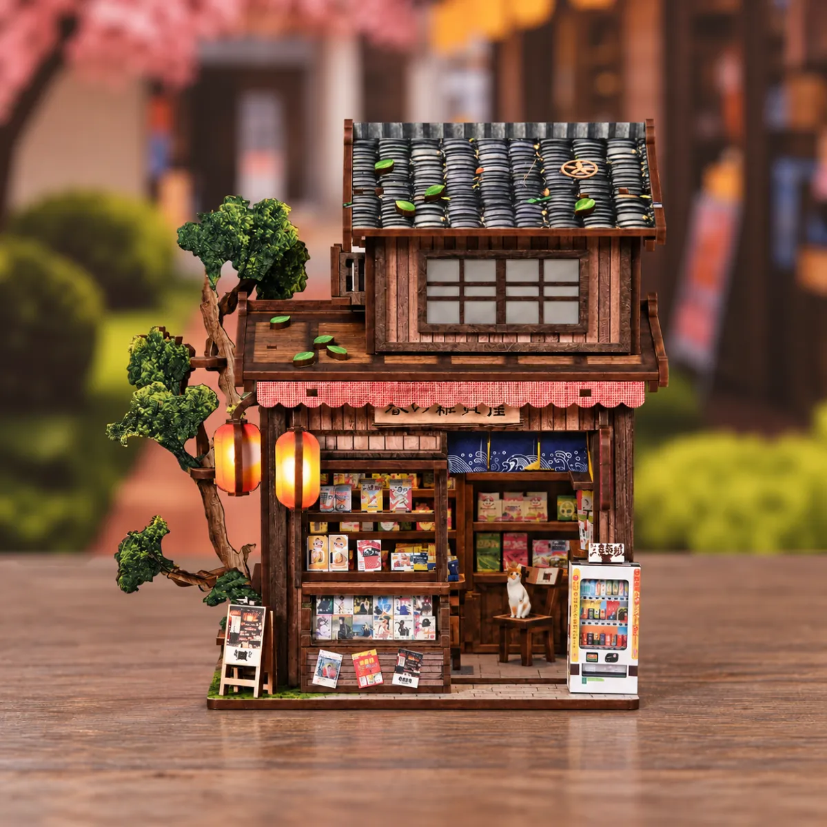 春日杂货店 DIY 迷你书角套装 关灯效果