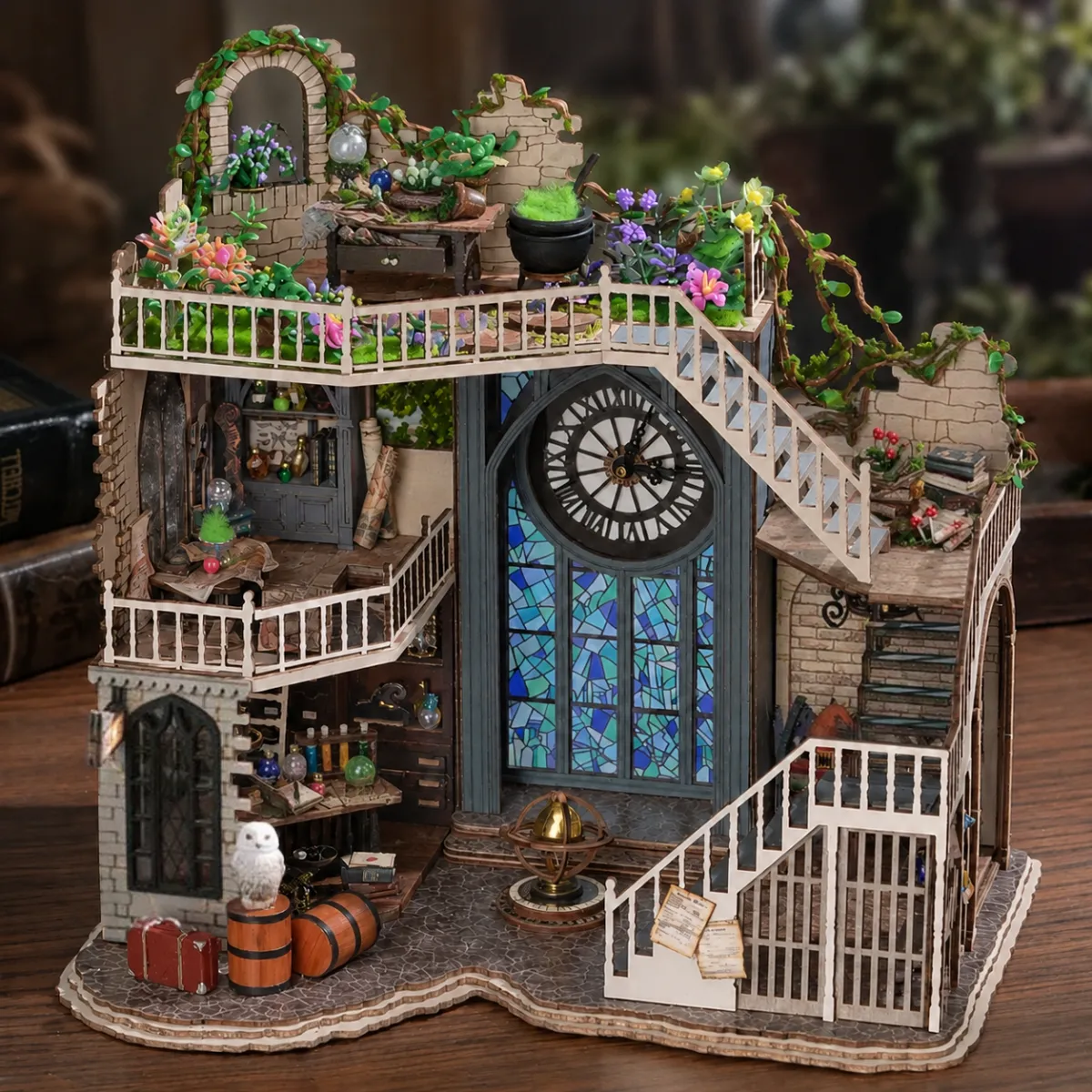 魔术师小屋 DIY 迷你娃娃屋套装 关灯效果