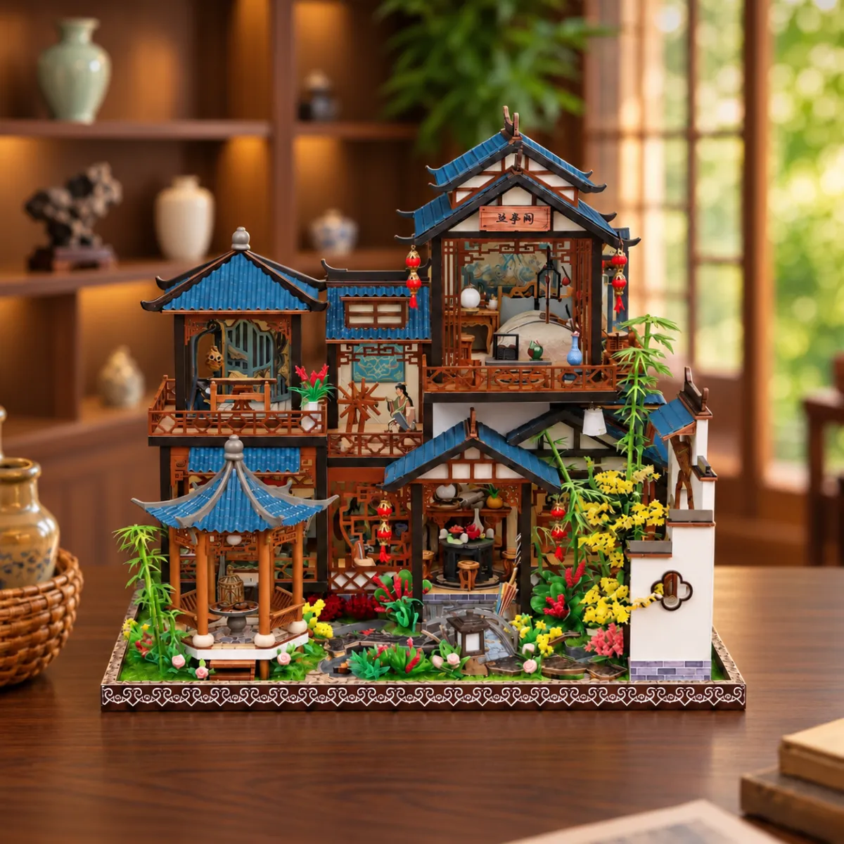 Serenade of the Orchid Garden Mini House Kit l DIY Miniature Kit with lights off