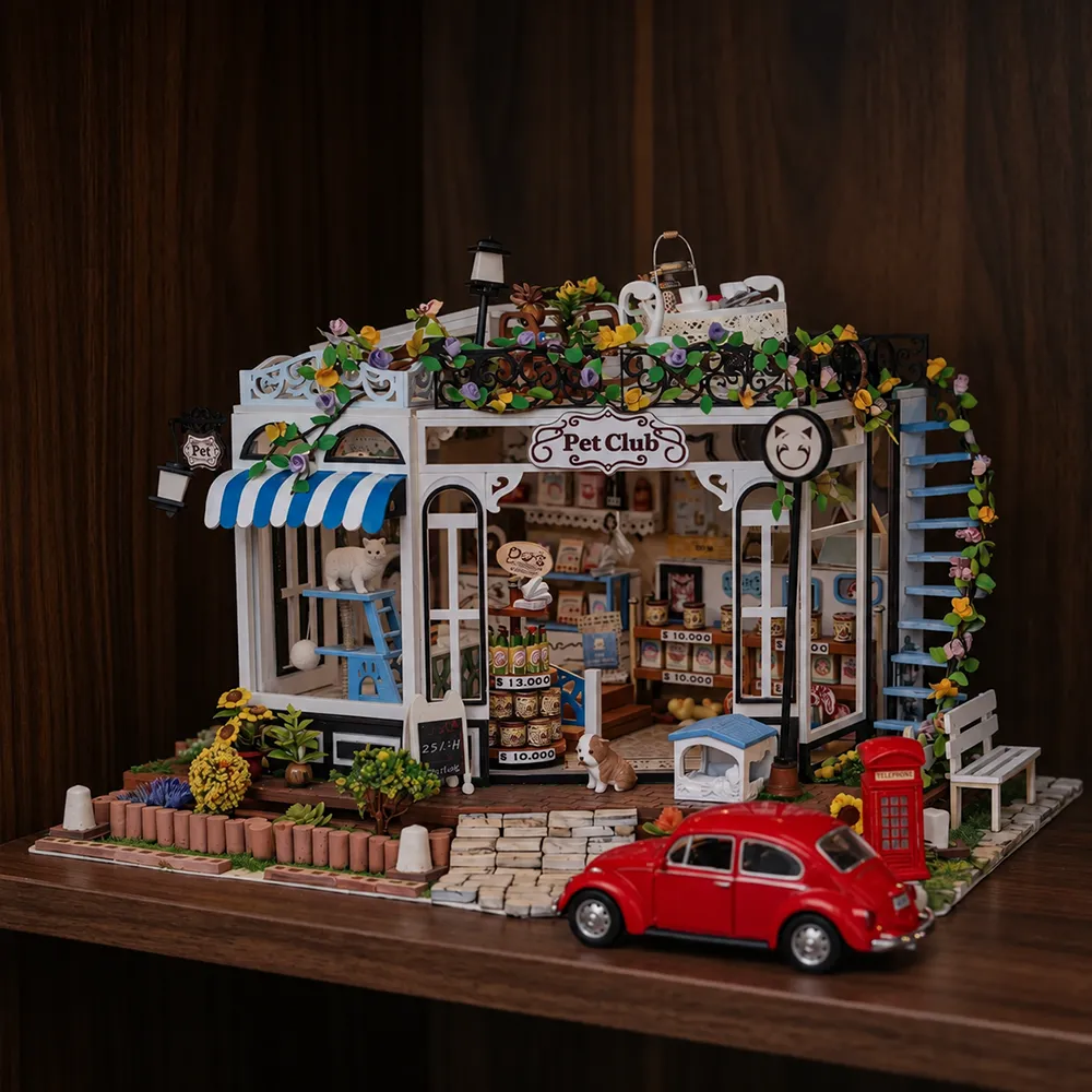 The Pet Club DIY Miniature Kit with lights off