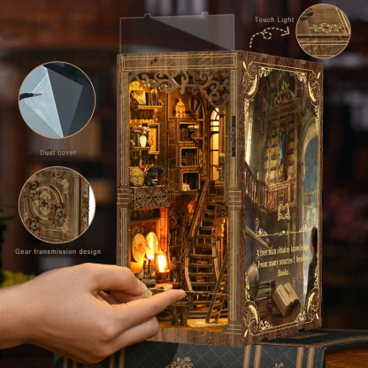 Ancient Book Collection Room DIY Book Nook Kit（Dust cover included）-Book Nook World