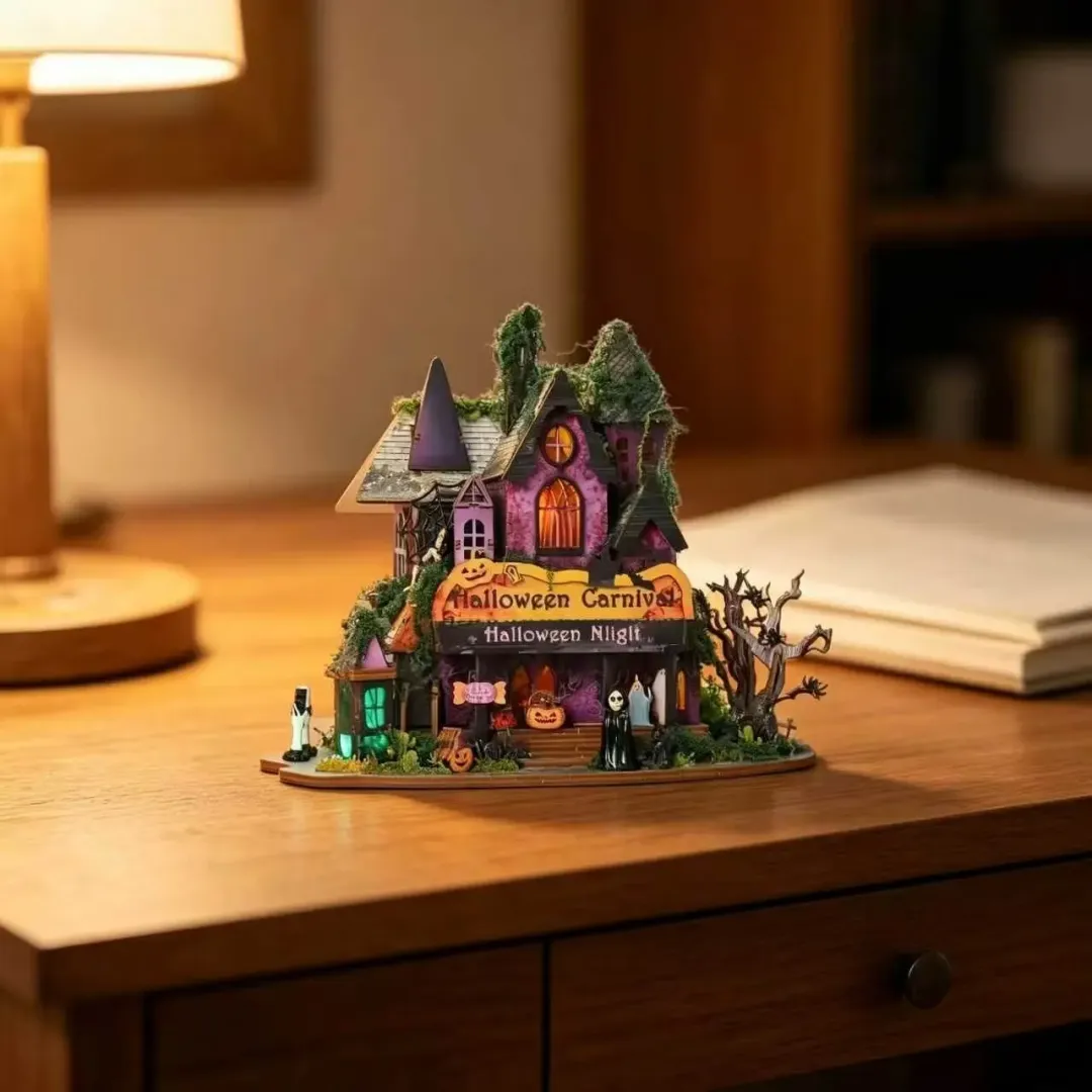 Halloween Night Mini House Kit l DIY Miniature Kit BNW