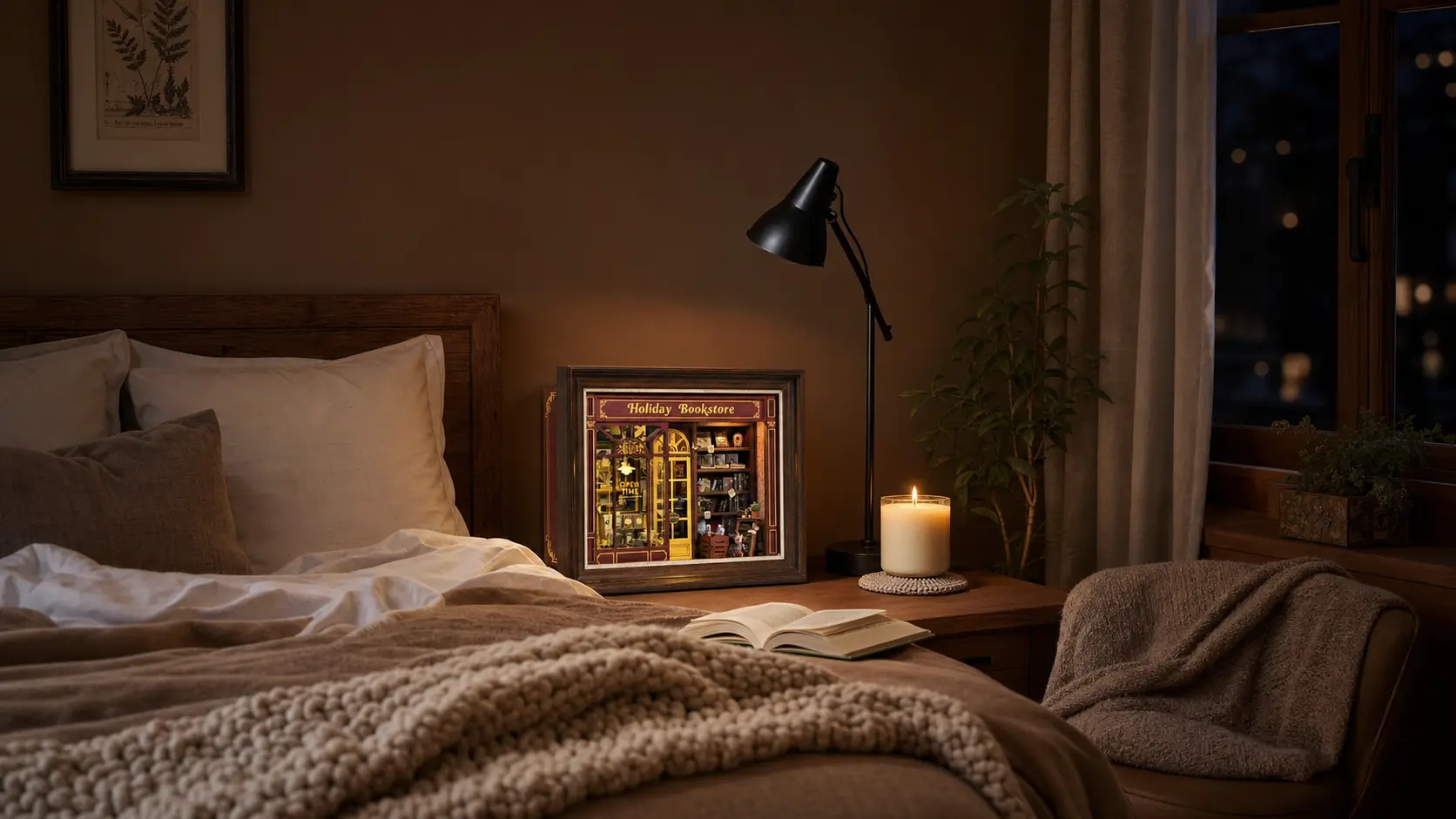 Step Into a Cozy Holiday Bookstore Brimming With Warm Nostalgia