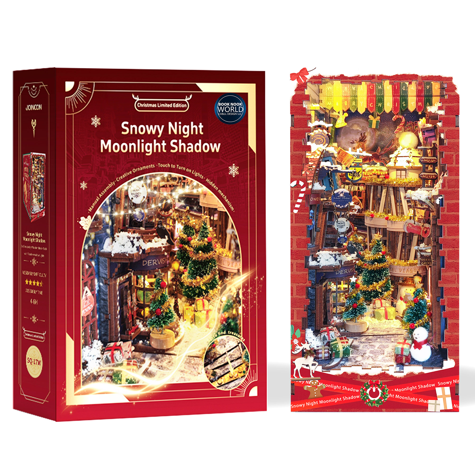Merry Christmas DIY Book Nook Kit-Book Nook World