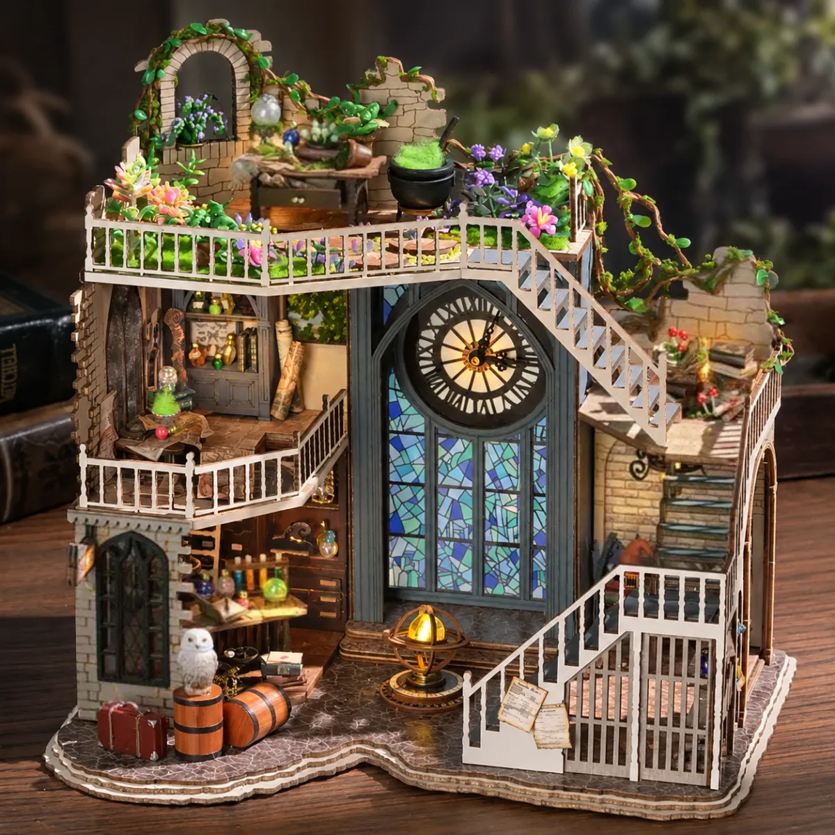 魔术师小屋 DIY 迷你娃娃屋套装 开灯效果