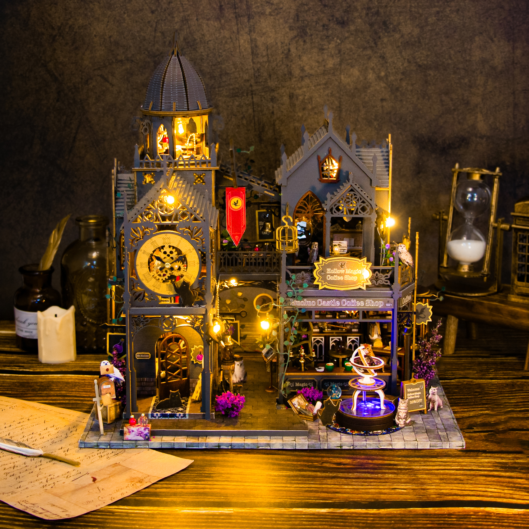 Hollow Magic Coffee Shop DIY Miniature Kit-Book Nook World