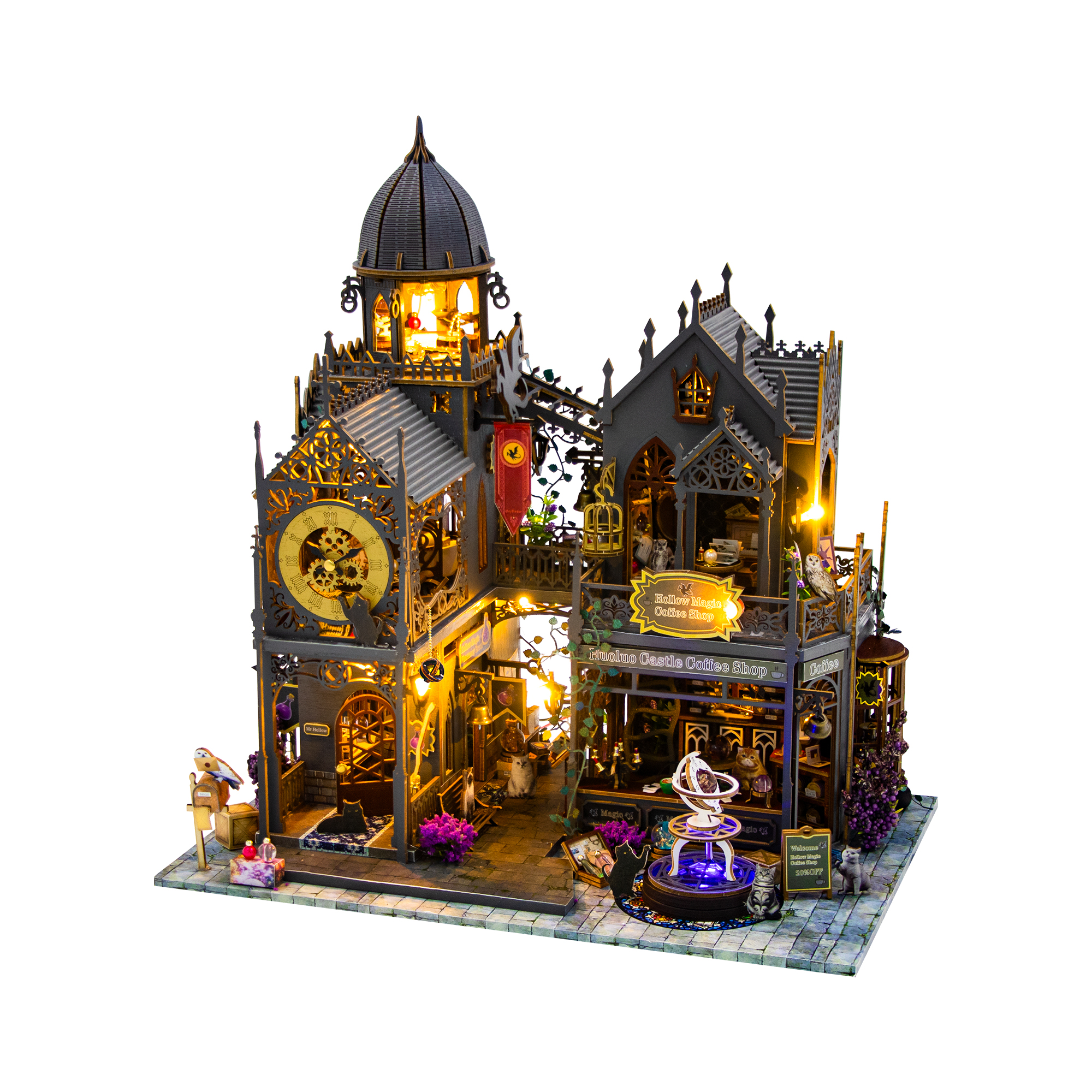 Hollow Magic Coffee Shop DIY Miniature Kit-Book Nook World