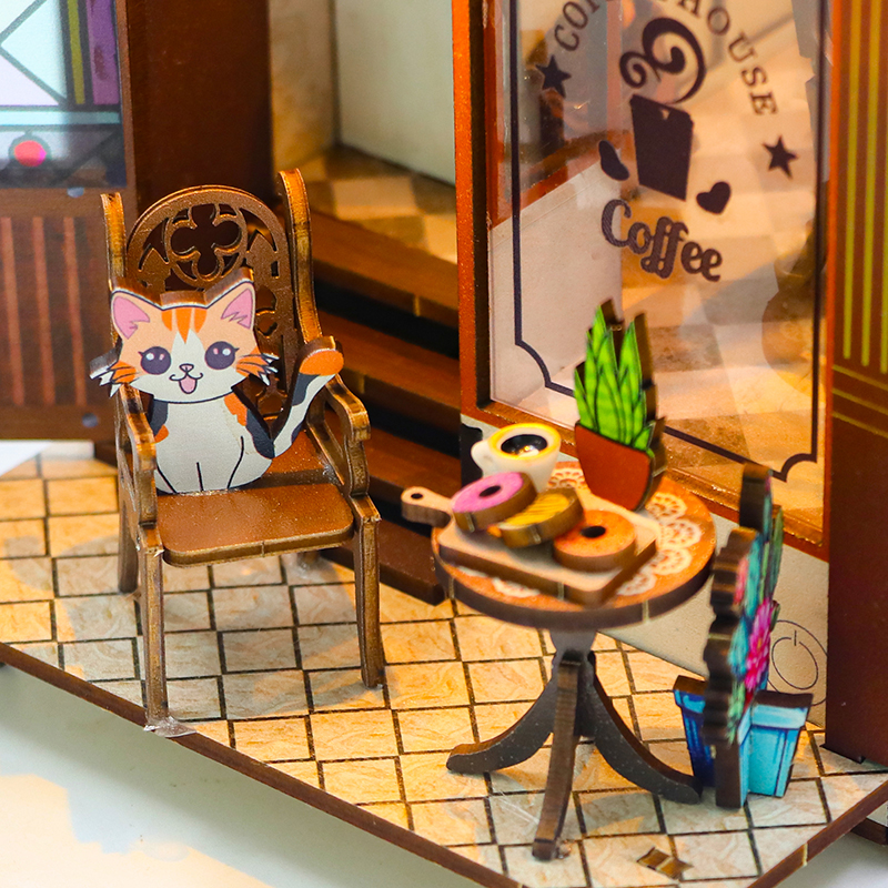 Coffee House DIY Book Nook Kit-Book Nook World