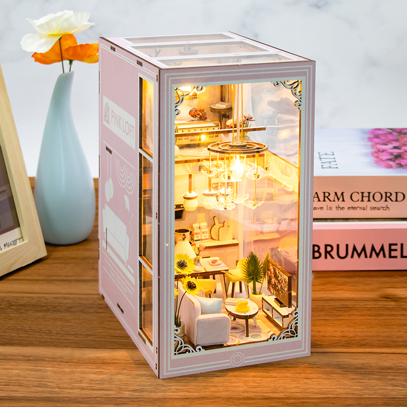 Pink Loft DIY Book Nook Kit-Book Nook World