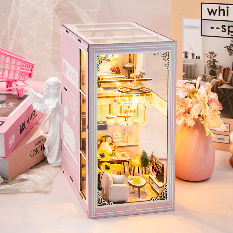 Pink Loft DIY Book Nook Kit-Book Nook World