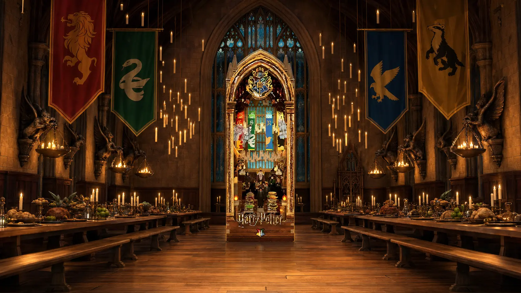A Feast Beneath Floating Candlelight