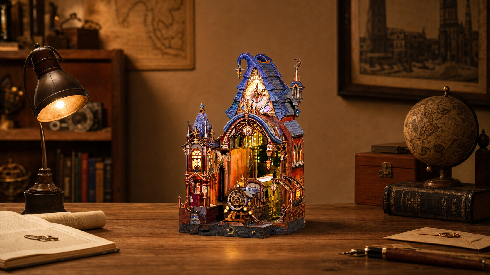 Blending mysterious Gothic architecture with retro railway charm