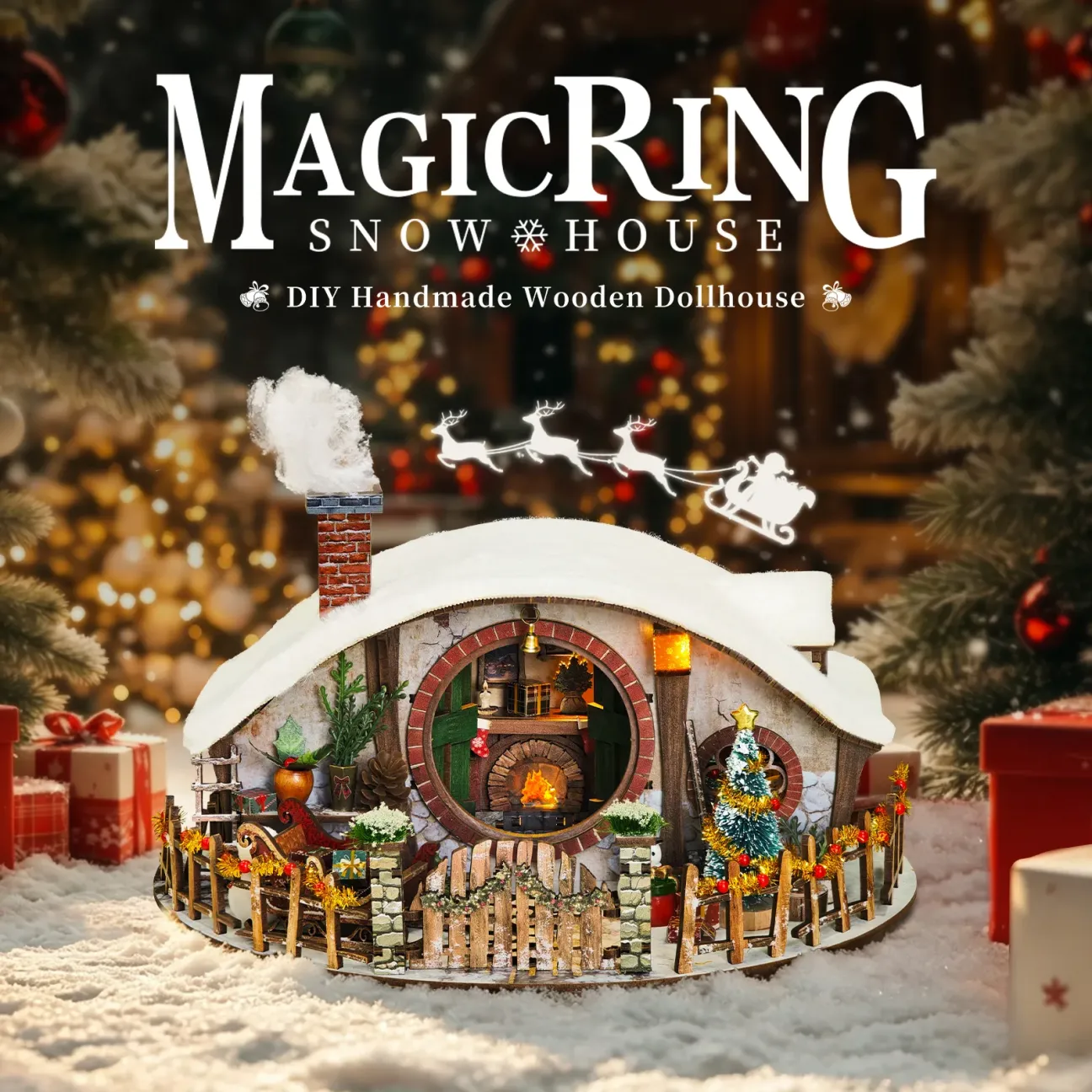 Magic Ring Snow House DIY Miniature Kit BNW