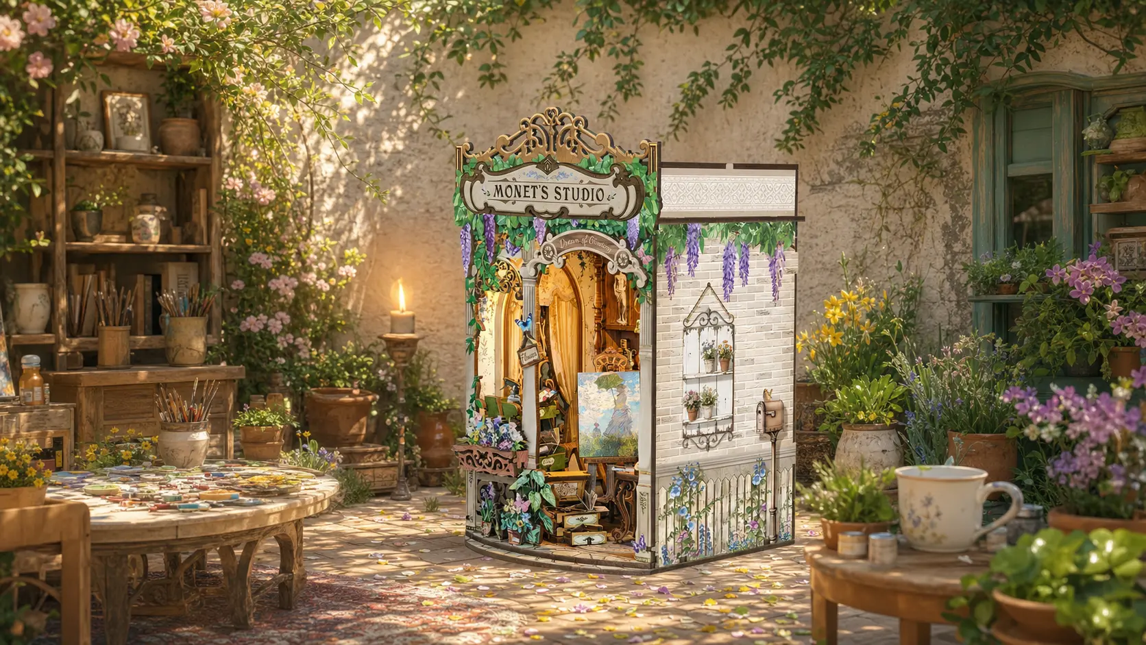 Uncover a Cozy Studio Alive With Monet’s Impressionist Magic