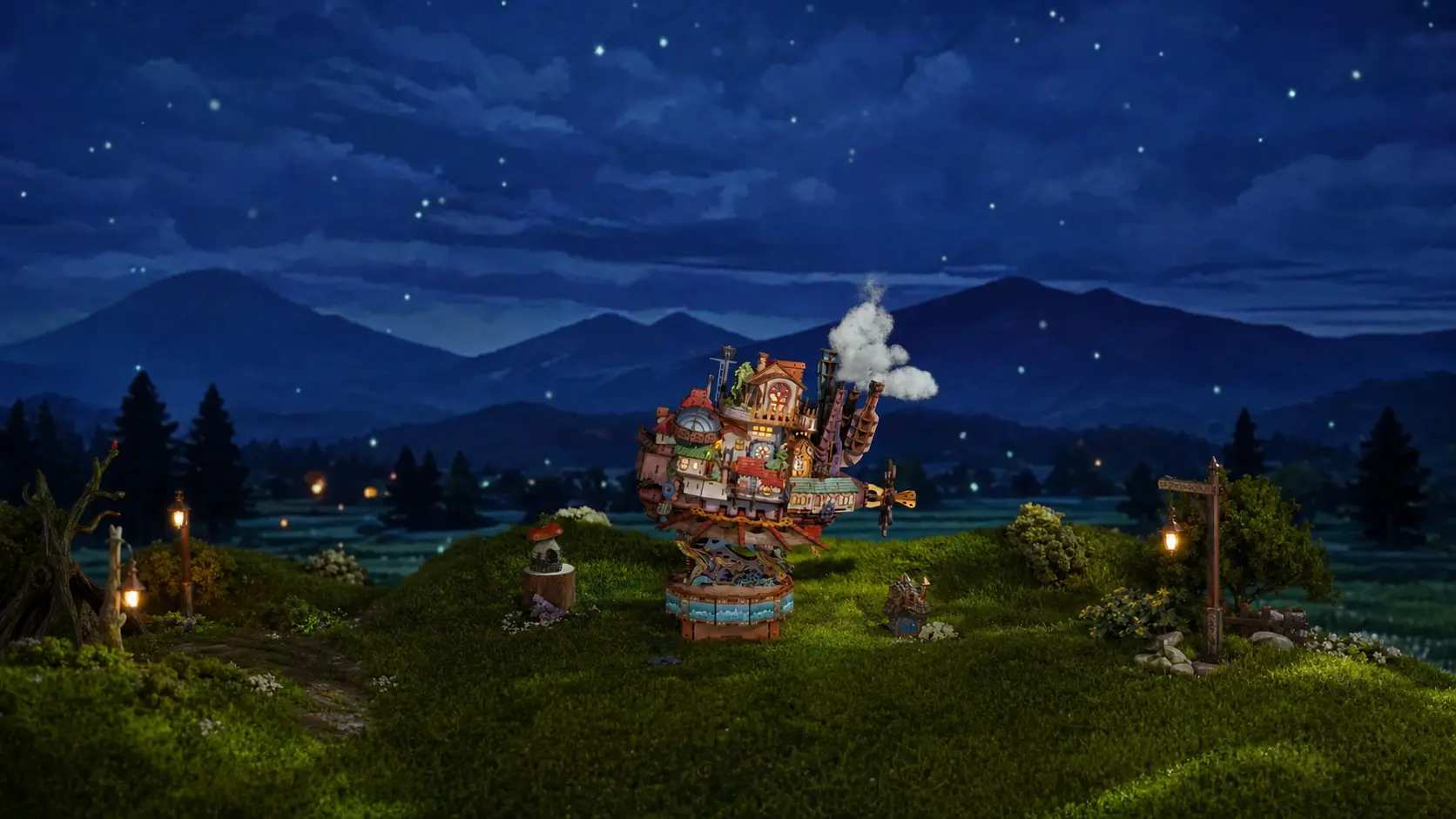 Relive the dream of a steam castle wandering across soft clouds