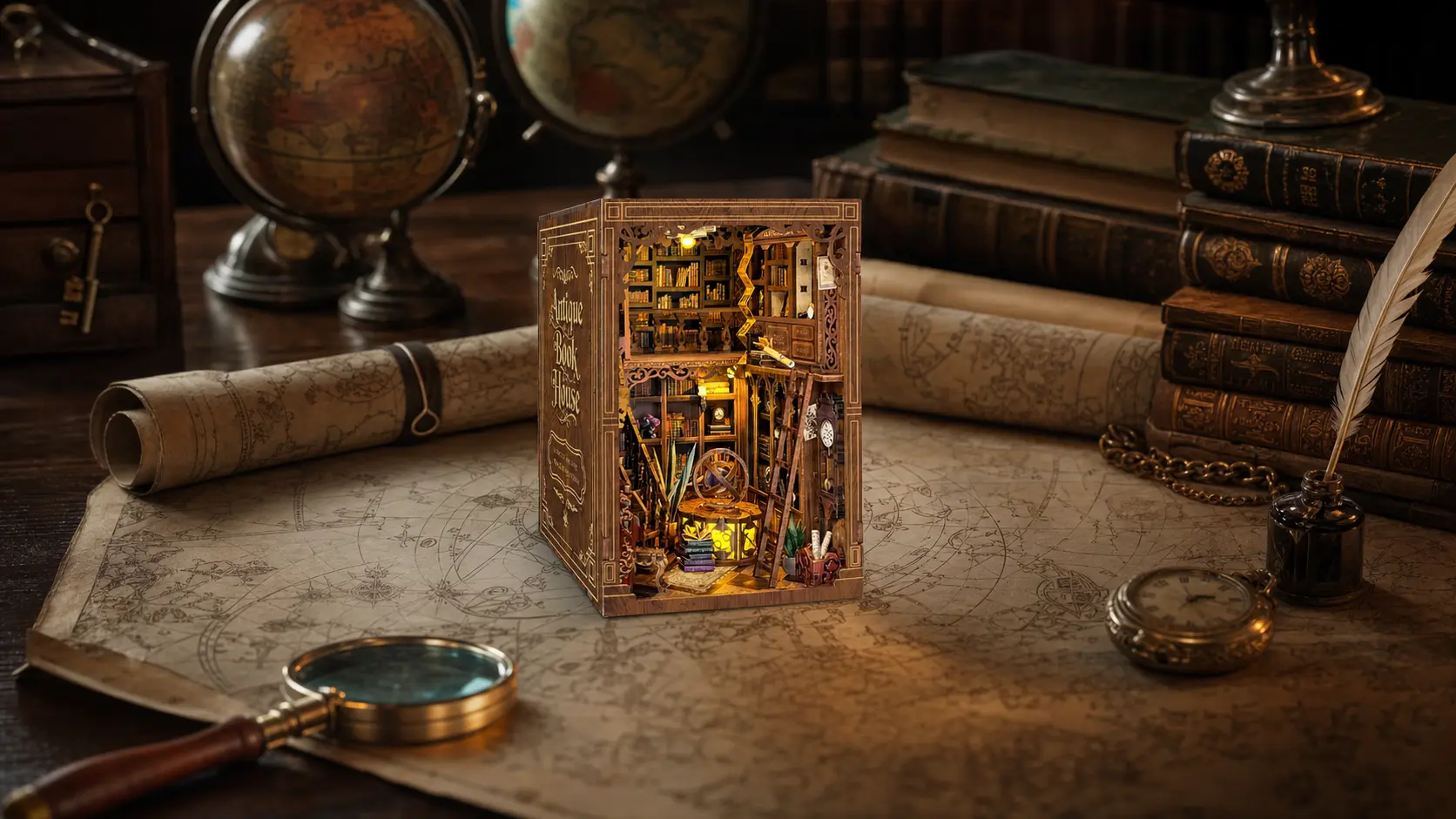 Step into a two-story book haven wrapped in old-world literary magic