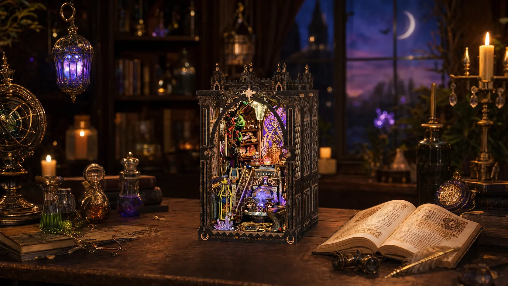 Enter a Celestial Study Where Zodiac Magic Meets Cosmic Wonder