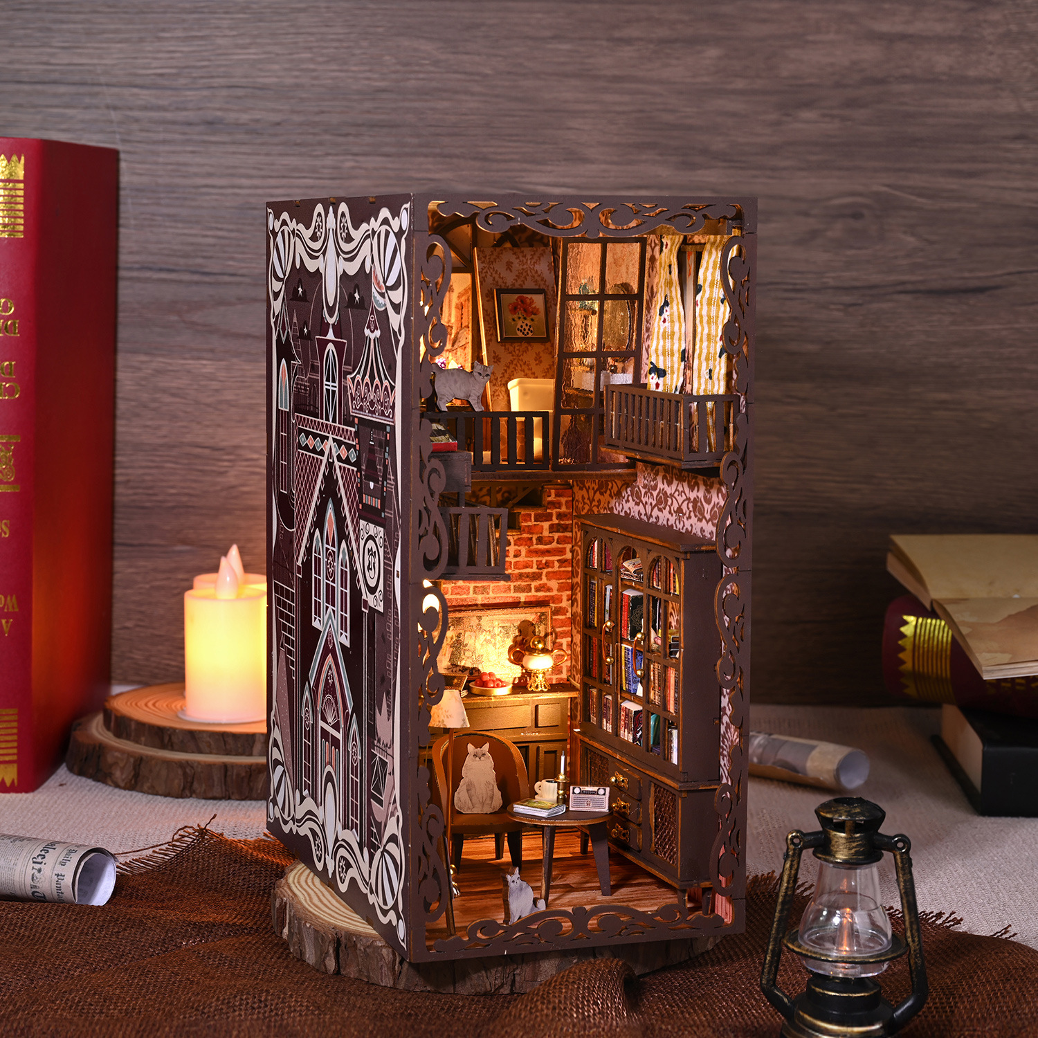 NO.9 Secret Castle DIY Book Nook Kit-Book Nook World