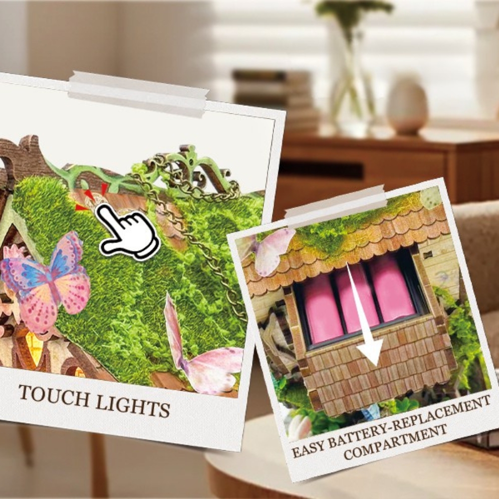 Rowan's treehouse easy battery-replacement compartment