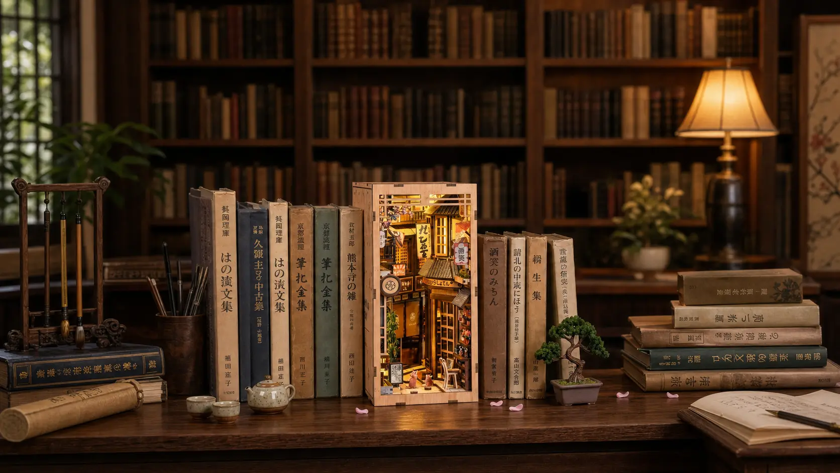 A Quiet Japanese Alley Waiting for Stray Cats – Glowing Book Nook