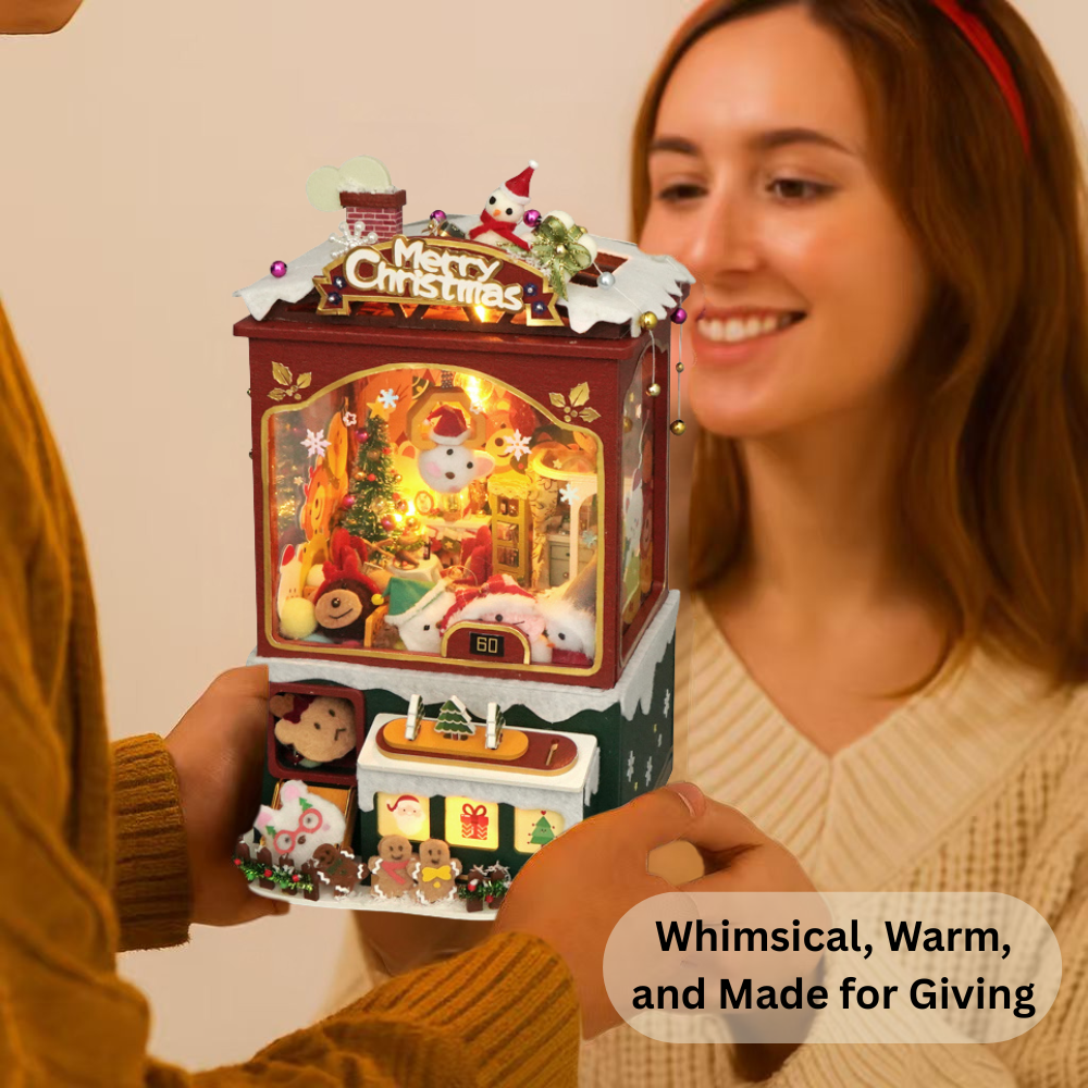 Christmas Crane Game Book Nook Kit-Book Nook World
