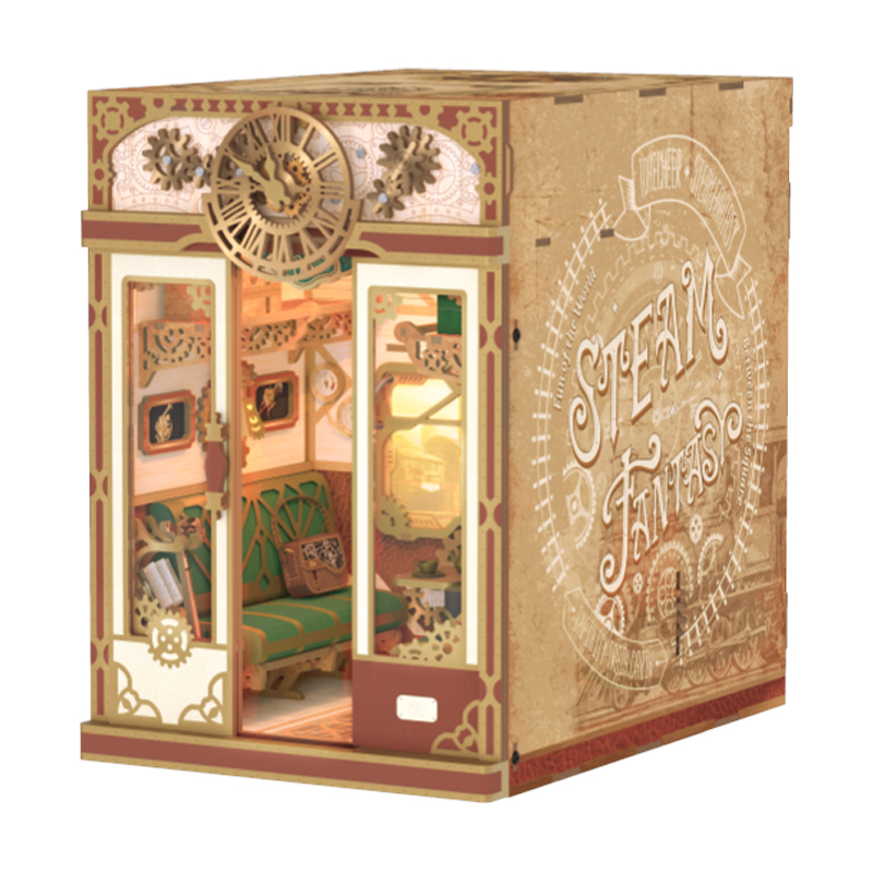 Steam Fantasy Motion Scene DIY Book Nook Kit-Book Nook World