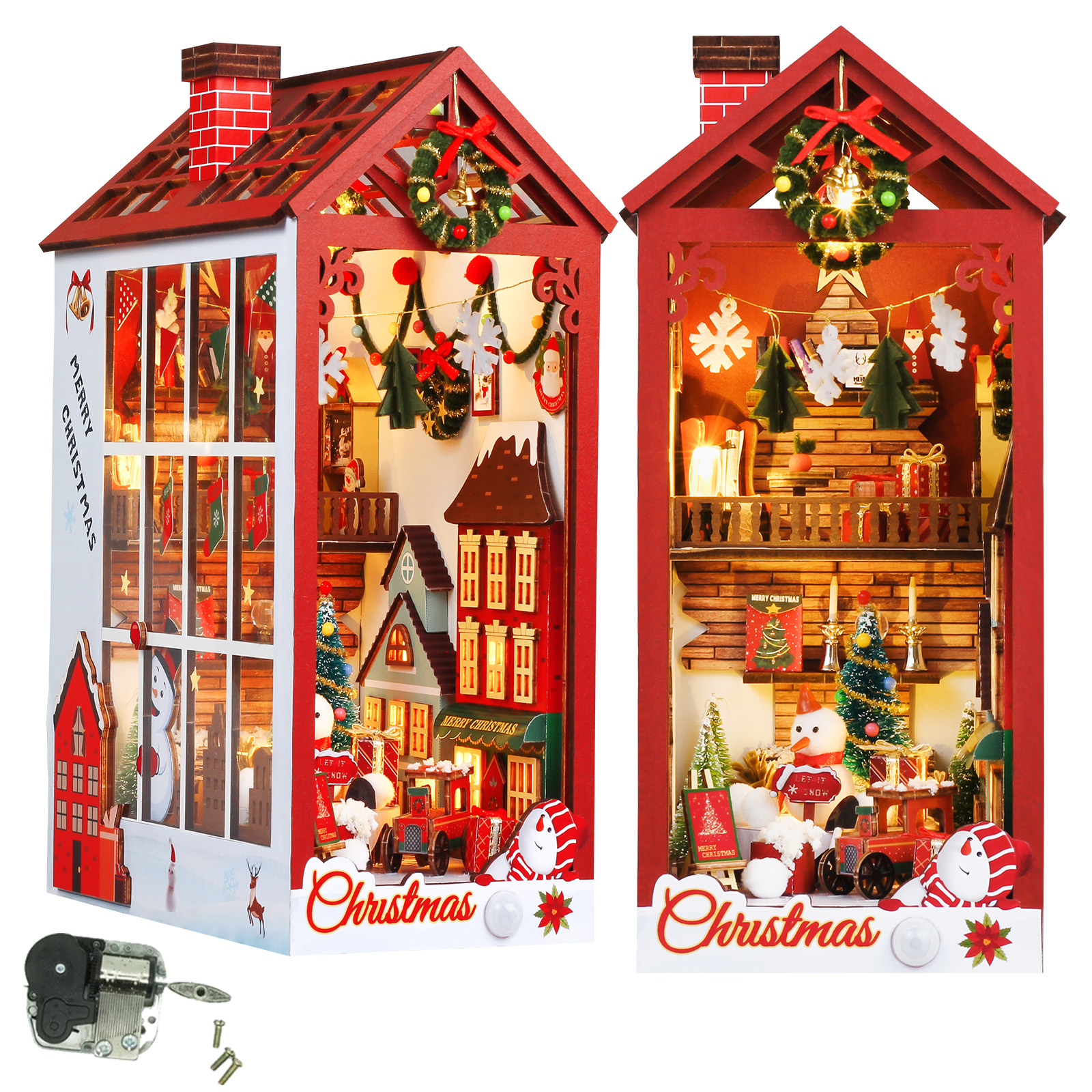 Christmas Diagon Alley Book Nook Miniature Dollhouse - CraftDIYKit