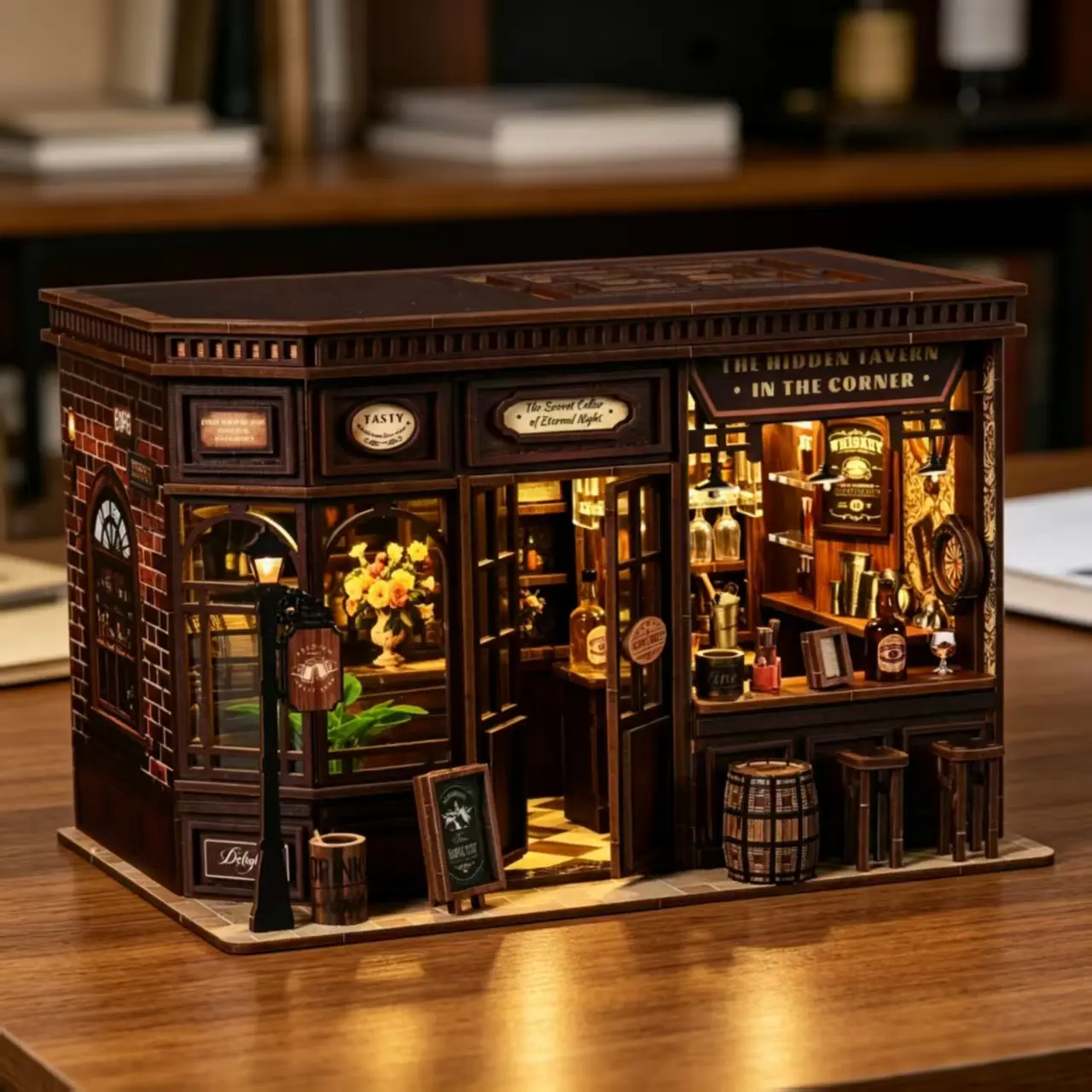 Corner Tavern Mini House Kit l DIY Miniature Kit