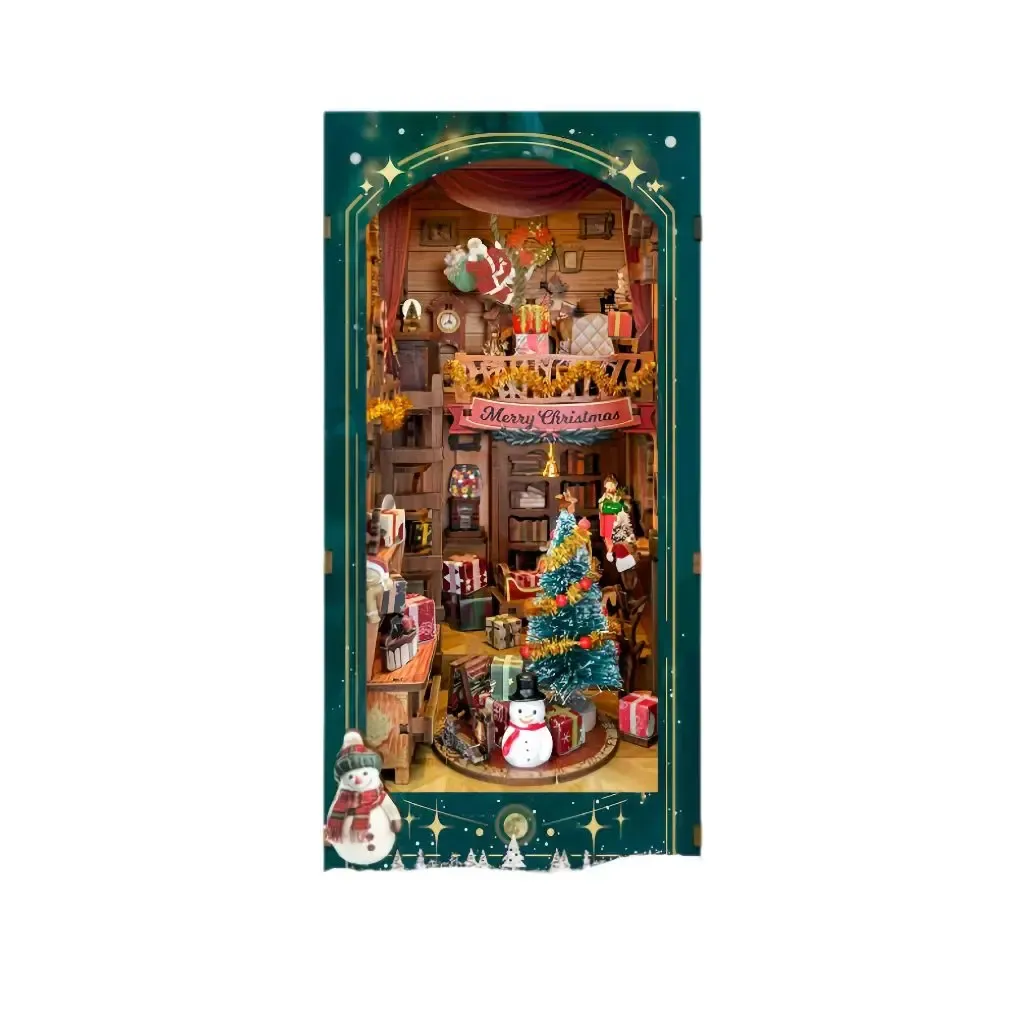 Jingle Cabin DIY Book Nook Kit build details