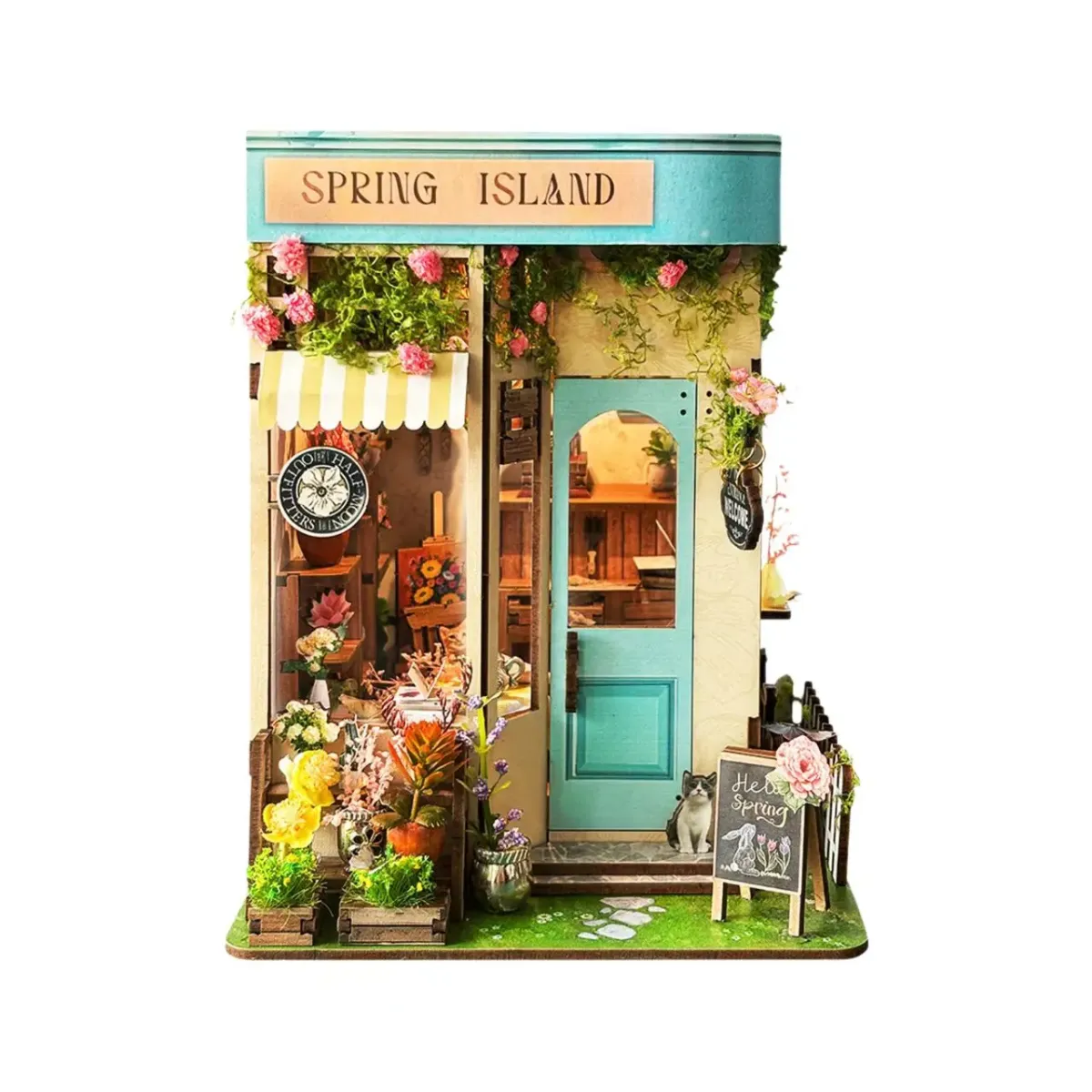 Spring Island DIY Book Nook Kit build details