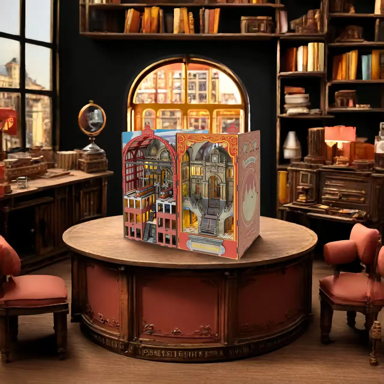 Railway Cathedral DIY Wooden Book Nook Kit