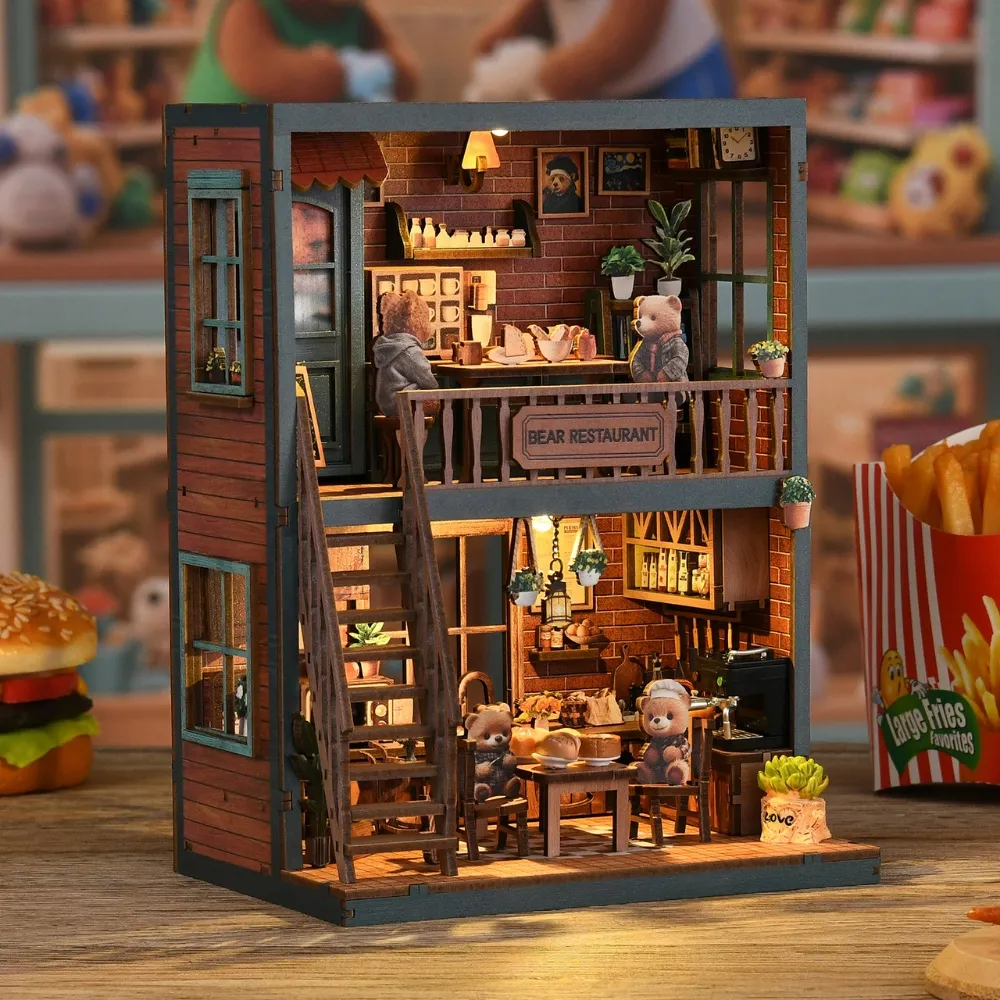 Bear Restaurant DIY Book Nook Kit