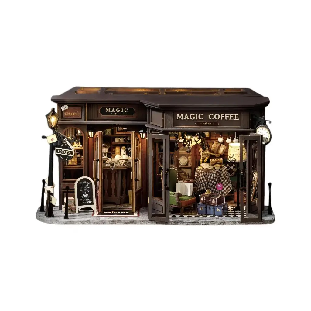 Vintage Coffee Shop DIY Miniature Kit