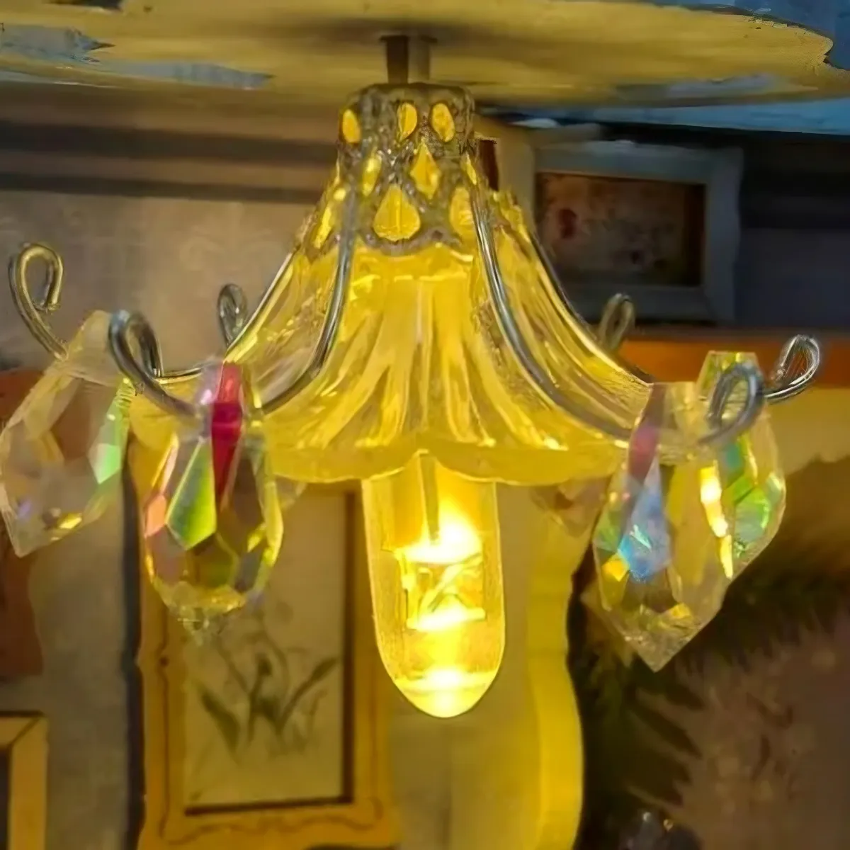 Vintage Miniature Chandelier Light