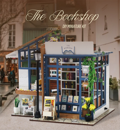 The Bookshop DIY Miniature Kit-Book Nook World