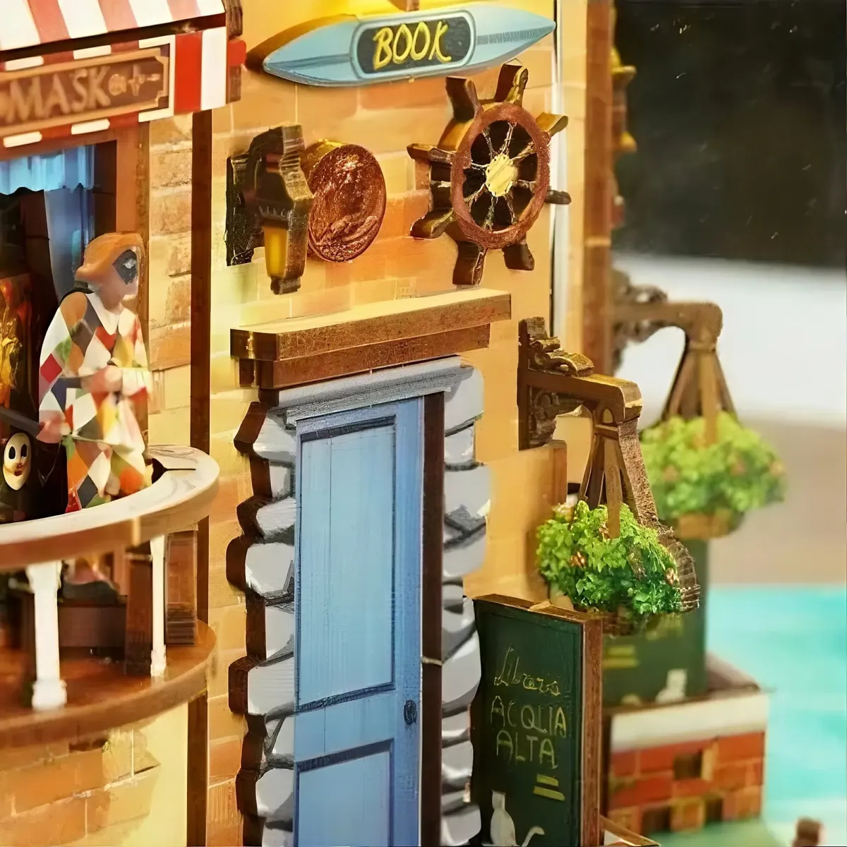 Mediterranean Canal Town Mixed Store Street Facade