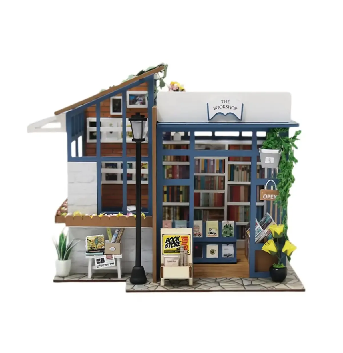Bouwdetails van De Boekwinkel DIY Miniatuurset