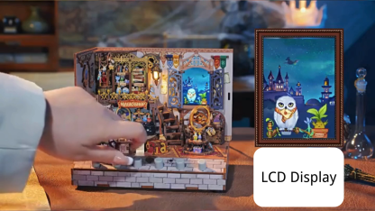 Magic Shop DIY Miniature Kit with Dynamic LCD Scene, Music, and USB Power