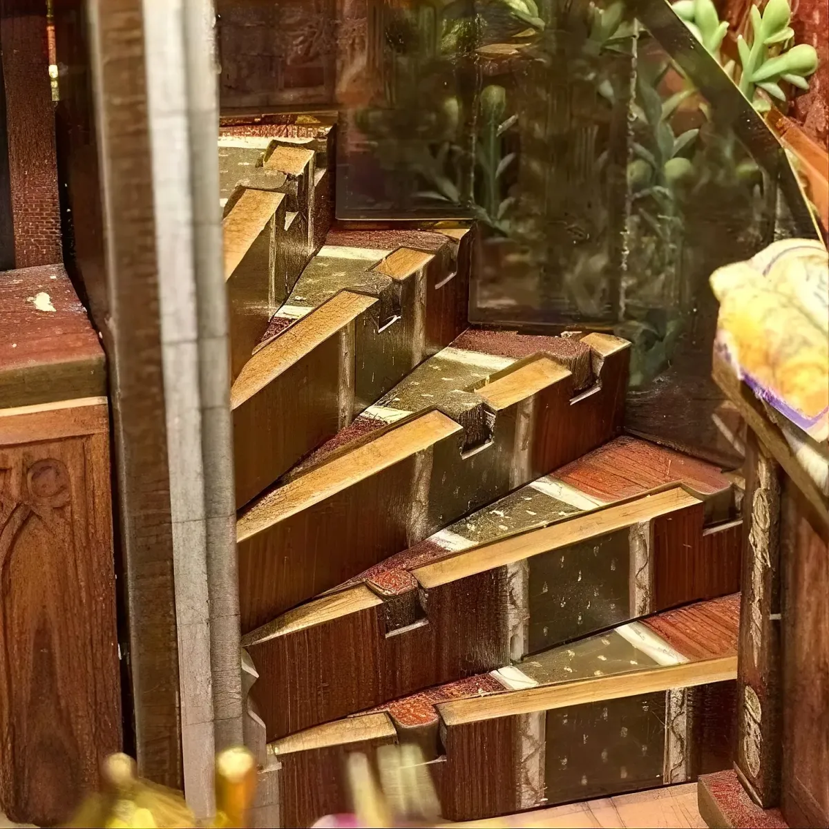 Curved Vintage Stairway